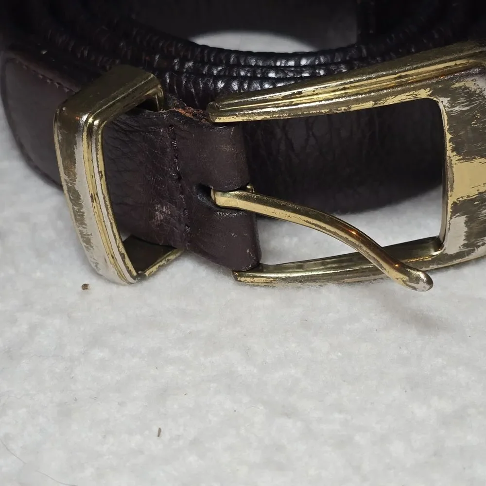 Mens Weathered Genuine Leather Belt Size 38